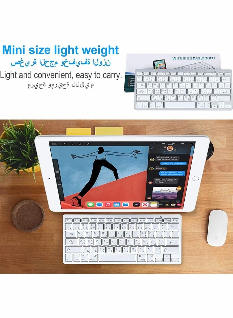 Captaintech ⌨️【Cable-Free】 The bluetooth keyboard can operate up to 32ft. Take you more relaxed typing experience in meeting, working, etc. Don't need to stay with your device. Just simply connect the keyboard to - Image 4