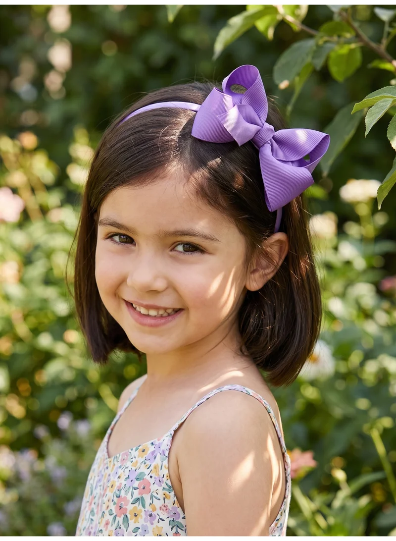 Lion Llama Bold Colours Kids Girls Cute Bowknot Headband, Handmade Cloth Twisted Bow Hairband for Children, Soft Sweet Style Hair Accessory -Bold colors (4 piece set) for Women | Best Price UAE