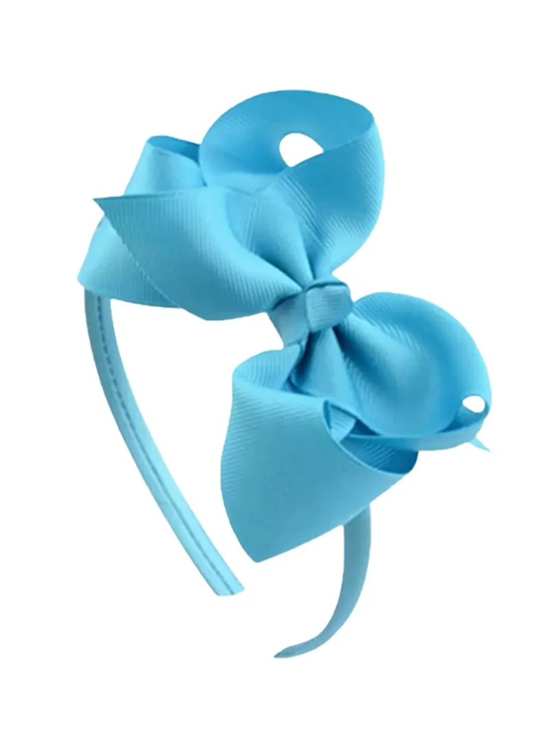 Lion Llama Bold Colours Kids Girls Cute Bowknot Headband, Handmade Cloth Twisted Bow Hairband for Children, Soft Sweet Style Hair Accessory -Bold colors (4 piece set) for Women | Best Price UAE