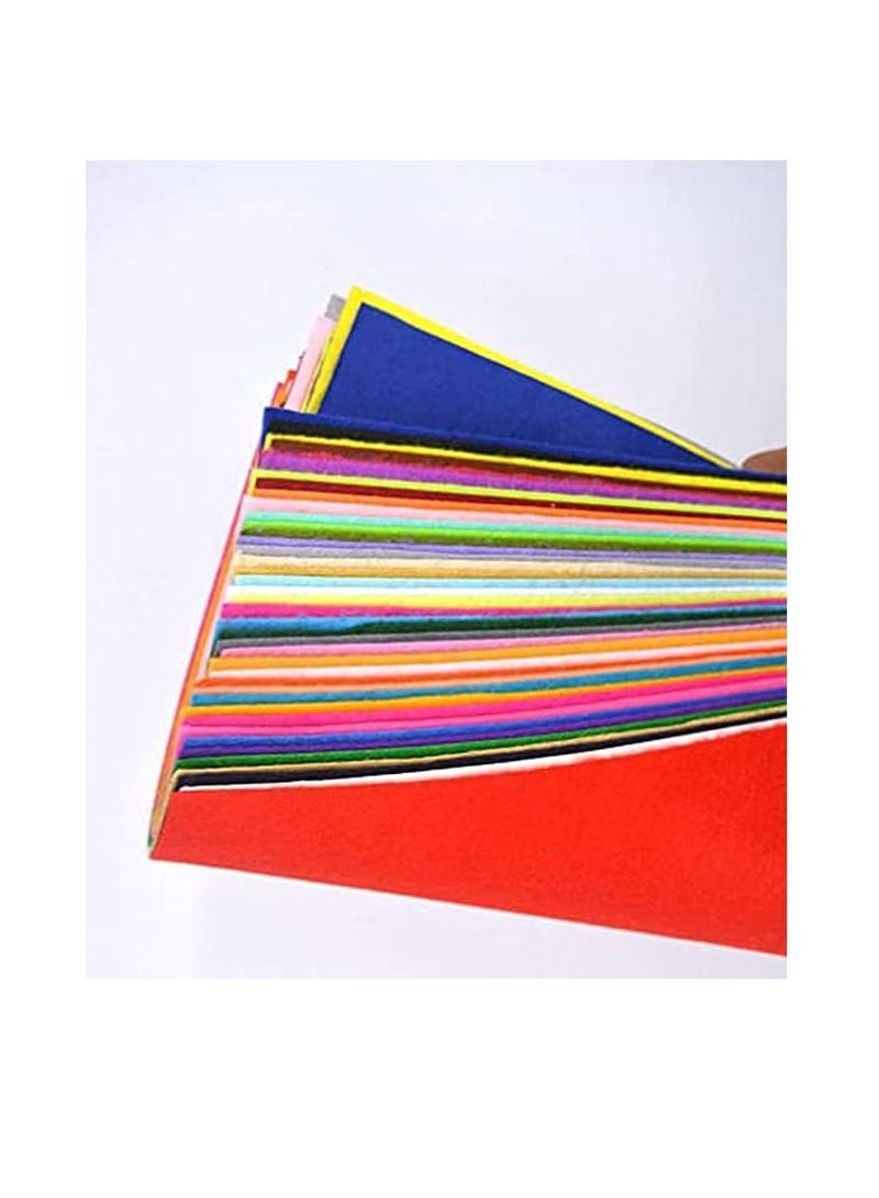 Terabyte Felt Fabric Sheets, Arts Crafts Assorted Colors Squares Textile Fabrics DIY Craftwork for Flowers Coasters Jewelry Stickers 40pcs - Image 3