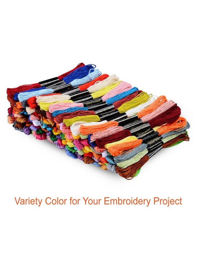 Paxcoo 124 Skeins Embroidery Floss Cross Stitch Thread with Needles - Image 3