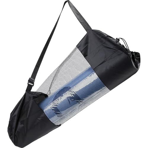 Bodylastics Yoga Mat for Men and Women with Carry Bag TPE 6ft x 2ft x 6mm Large Size Anti Slip & Anti Tear Workout Mat (Grey Blue/Black Mat) - Image 3