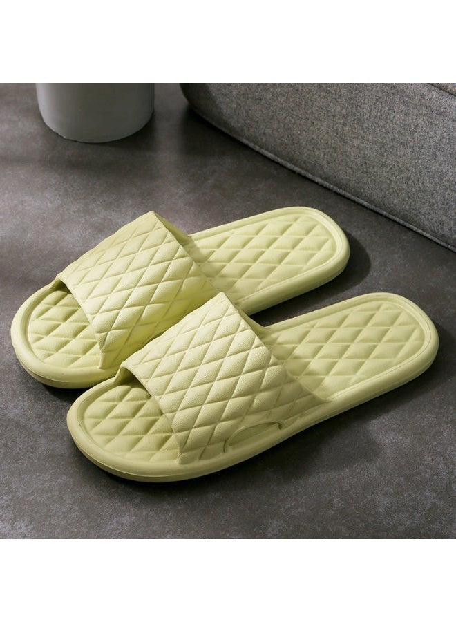 LBathroom Anti-slip Shower Indoor Soft Light Weight Flat Sandals Slippers for Indoor Outdoor ight green 40-41 - Image 1