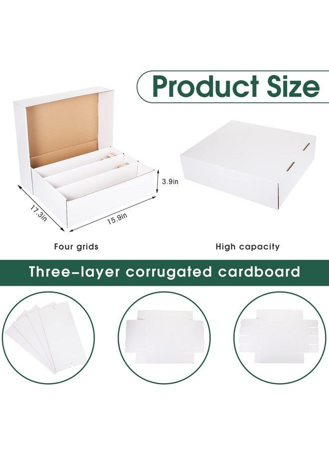 Yexiya 3 Pcs 3200 Count Sports Card Storage Boxes White Trading Card Box Collectible Trading for Soccer Baseball Game - Image 2