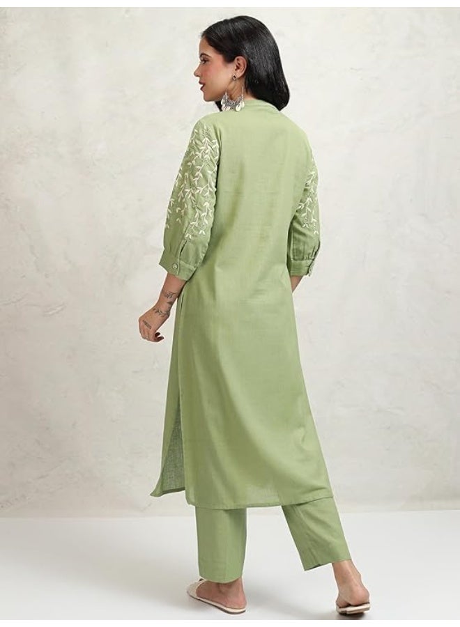 Vishudh Womens Kurta Sets GREEN (M) - Image 4