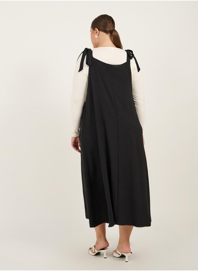 Styli Plus Size Strappy A-Line Maxi Dress  - Image 5