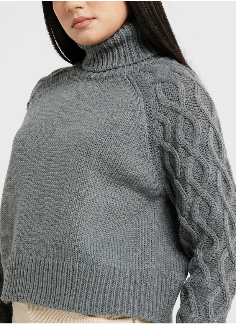 فيرو مودا High Neck Knitted Sweater