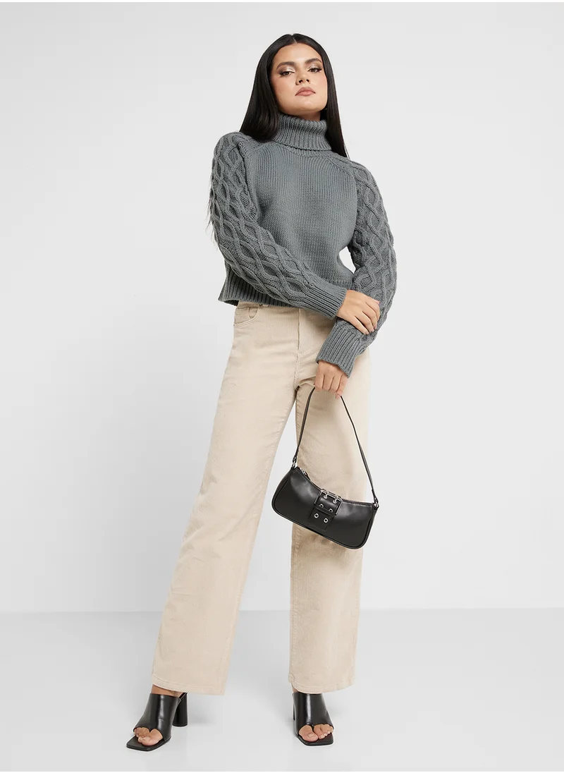 فيرو مودا High Neck Knitted Sweater