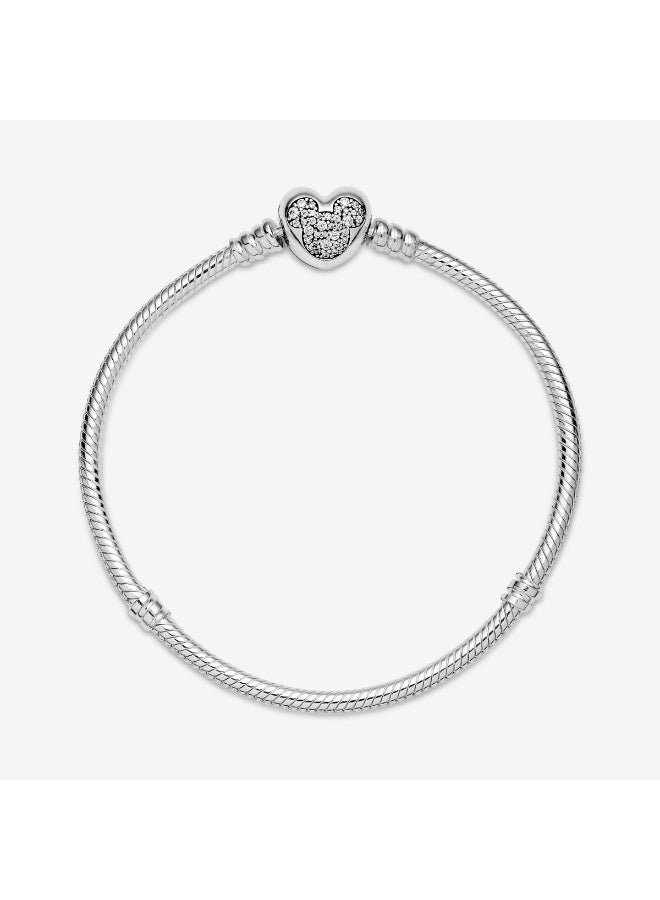 DORA Mickey silhouette heart-shaped chain snake bone chain bracelet - Image 2