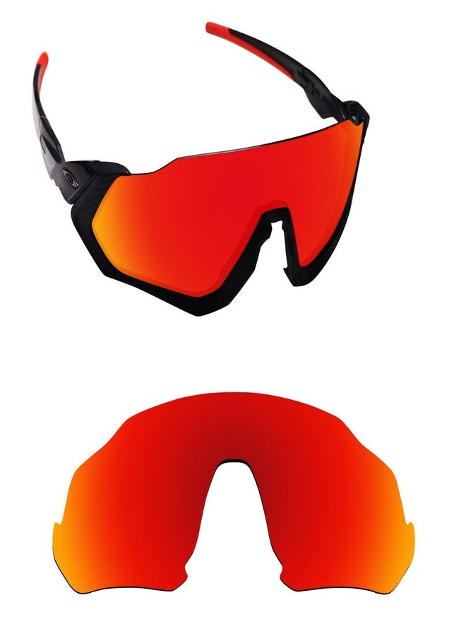 Alphax عدسات بديلة مستقطبة باللون الأحمر الناري من Alphax لنظارات Oakley Flight Jacket - Image 1