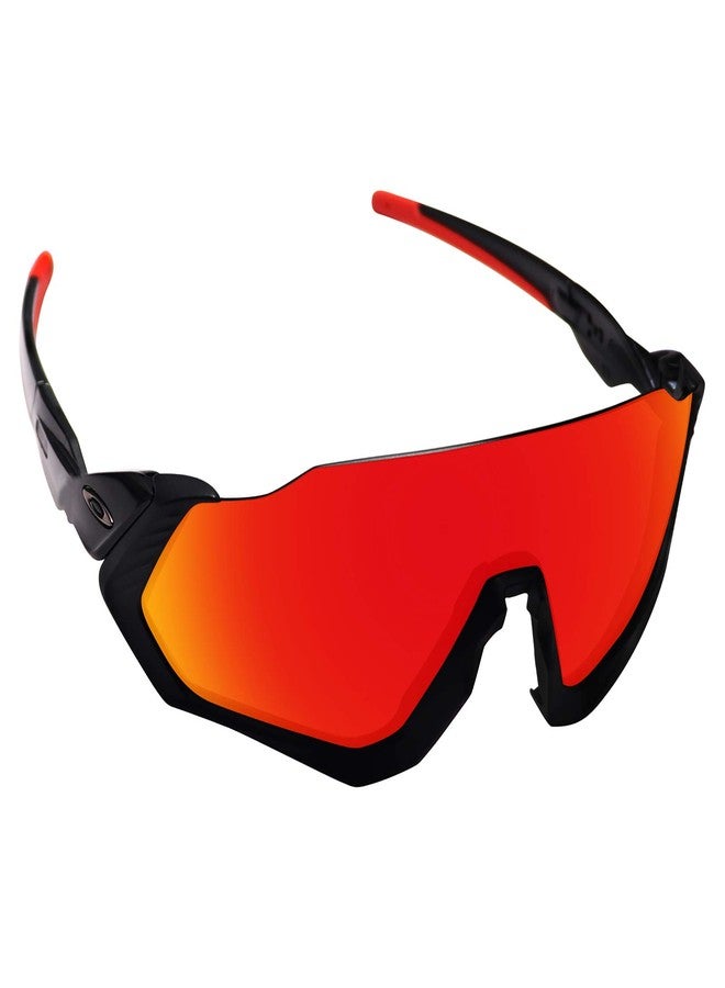 Alphax عدسات بديلة مستقطبة باللون الأحمر الناري من Alphax لنظارات Oakley Flight Jacket - Image 3