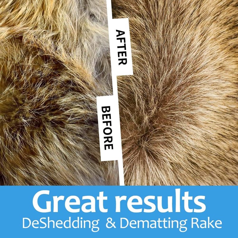 EXOMOON Pet Grooming Brush for Dogs/Cats, 2 in 1 Deshedding Tool & Undercoat Rake Dematting Comb for Mats & Tangles Removing, Reduces Shedding Great for Short (Pack Of 1) - Image 3