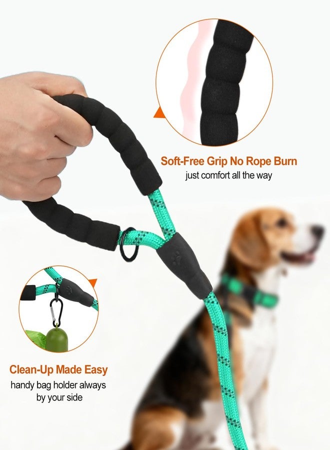 Joytale Dog Leash for Small Dogs, Heavy Duty Nylon Leashes with Comfortable Padded Handle and Highly Reflective Threads, Ideal for Walking and Training, Teal, 6'×3/8'' - Image 3