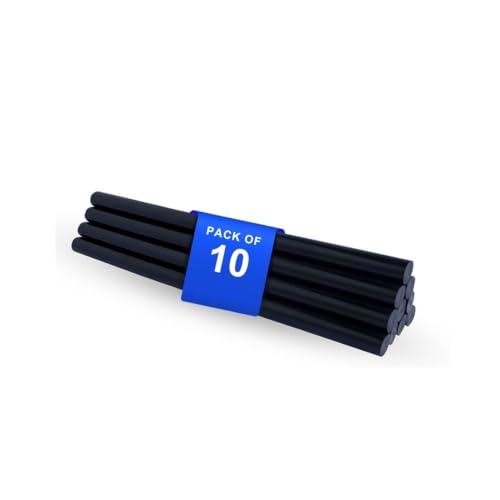 VCR 11mm Glue Sticks for Glue Gun - 11mm x 165mm in Length - Hot Melt Black Glue Stick - Pack of 10 - Bonding Adhesive Glue Sticks for DIY - Arts Crafts - Schools and Industries - Image 1