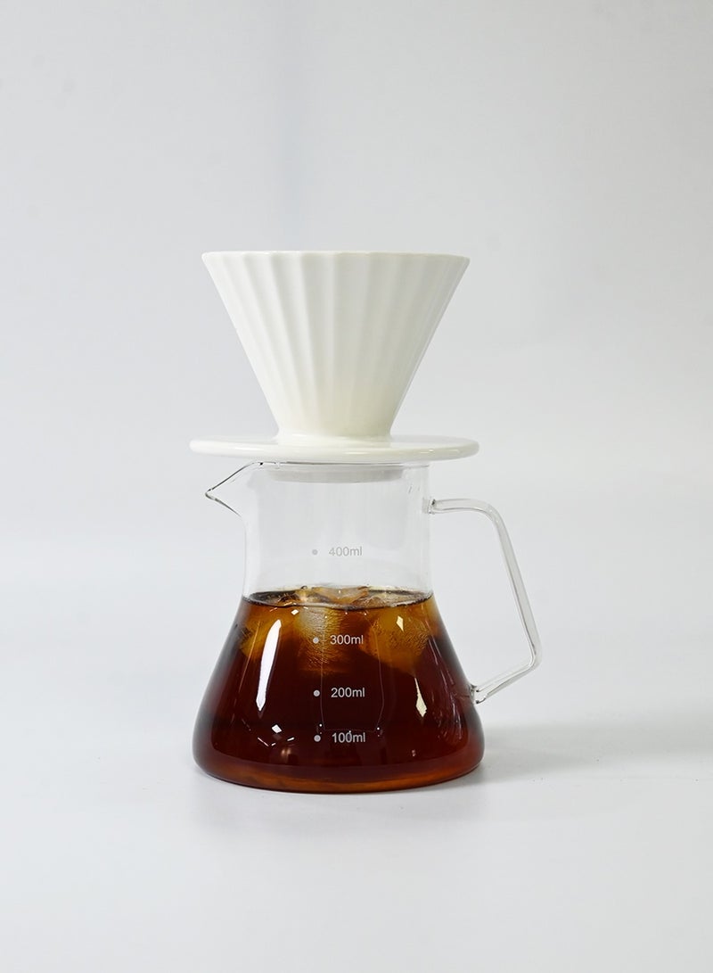 EqiEch V60 Pour Over Coffee Maker Set, Hand Brew Coffee Set, Drip Coffee Machine Set, Coffee Grinder Coffee Kettle V60 Coffee Dripper Server Pot - Image 3