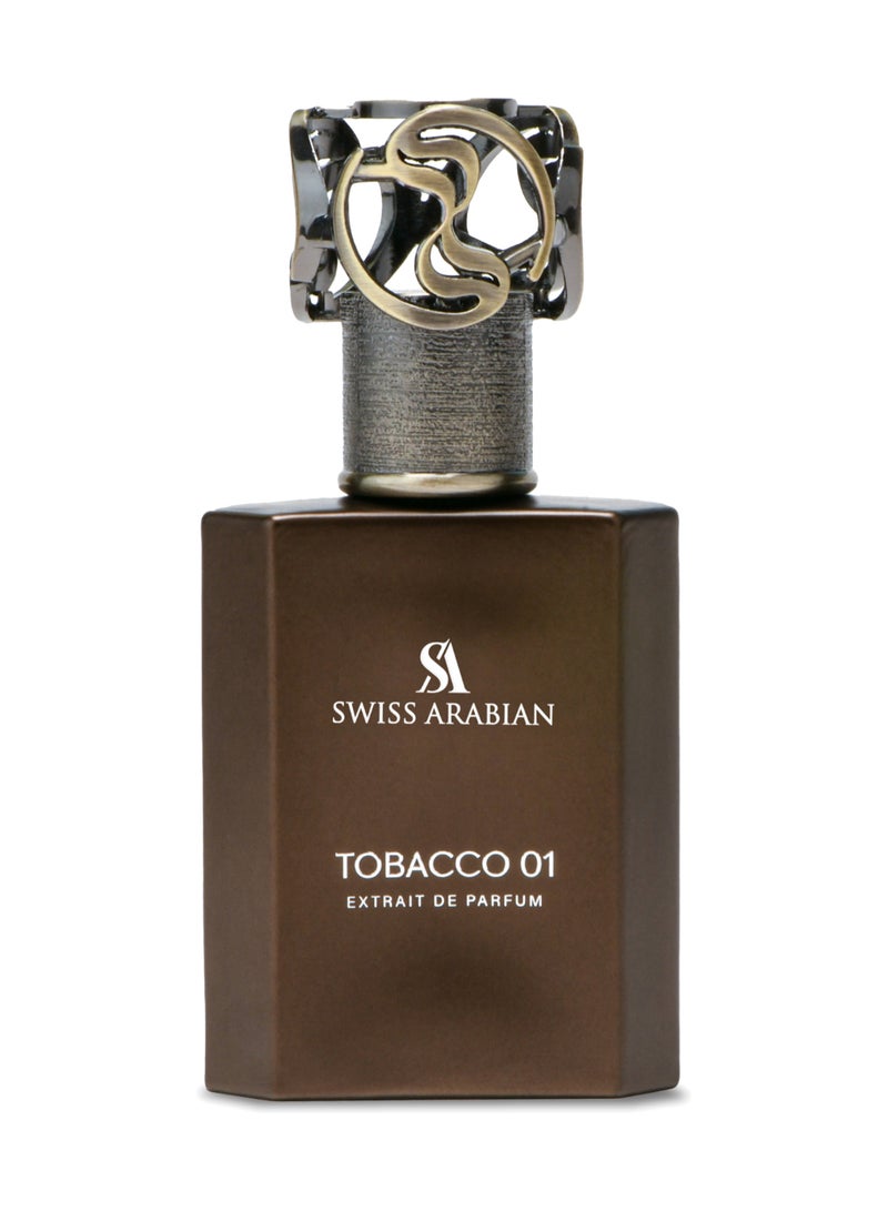 SWISS ARABIAN Tobacco 01 Extrait de Parfum, 50ml, Premium Quality Perfume, Unisex Fragrance, Oriental, Woody, Luxurious Blend Perfume for Women and Men - Image 1