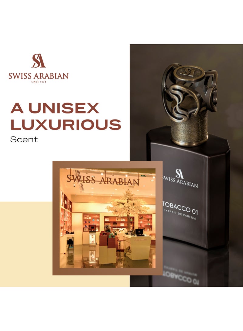 SWISS ARABIAN Tobacco 01 Extrait de Parfum, 50ml, Premium Quality Perfume, Unisex Fragrance, Oriental, Woody, Luxurious Blend Perfume for Women and Men - Image 3