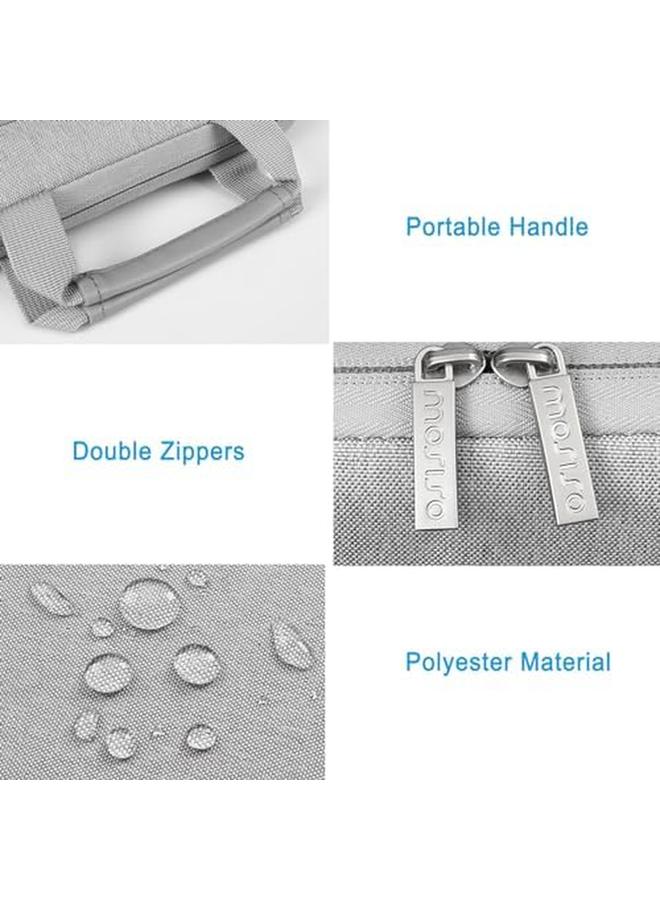 موسيسو حقيبة كتف عمودية واقية 360 درجة متوافقة مع آيباد برو 12.9 بوصة M2 وM1 الجيل السادس والخامس والرابع والثالث 2022 2018 وسيرفس برو 12.3 بوصة × 7 6 5 4 3 2 1 مع جيبين منحنيين باللون الرمادي - Image 4