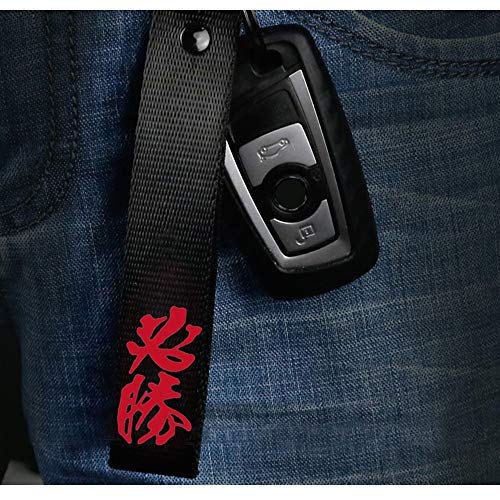 Dsycar Victory Keychain - Carabiner Key Ring Clip, Scratch Resistant Stainless Steel Keychain Organizer for Car/Key Finder, Unisex Red & Black - Image 5