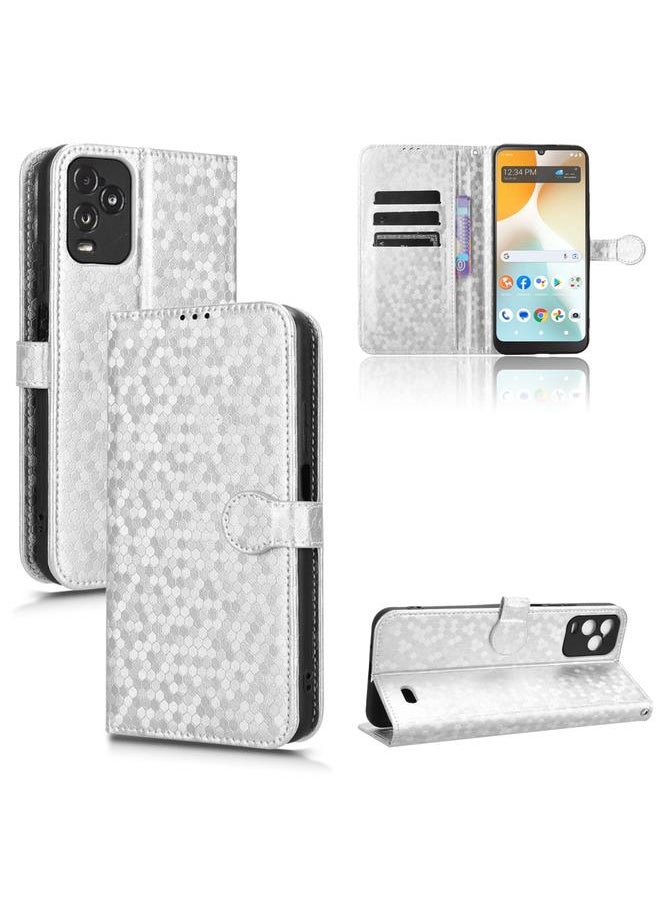 Green Tiger Case For BLU View 5 Pro Honeycomb Dot Texture Leather Phone Case  - Image 1