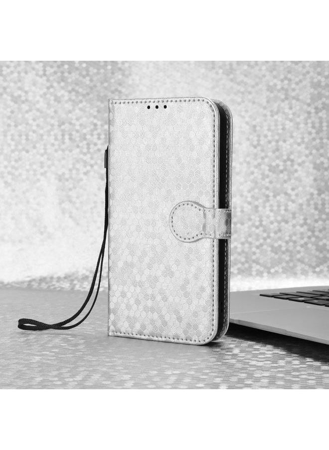 Green Tiger Case For BLU View 5 Pro Honeycomb Dot Texture Leather Phone Case  - Image 2