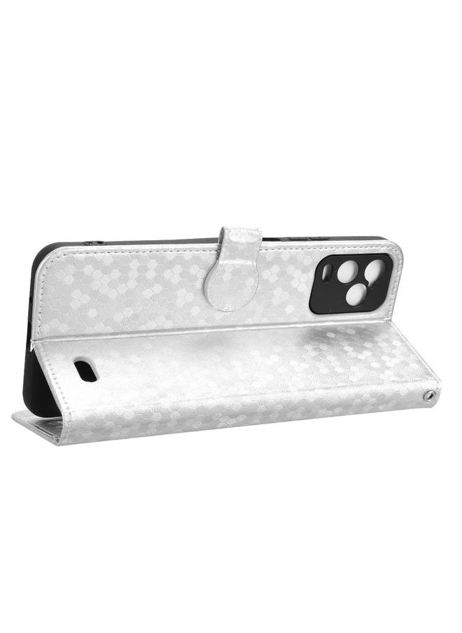 Green Tiger Case For BLU View 5 Pro Honeycomb Dot Texture Leather Phone Case  - Image 5