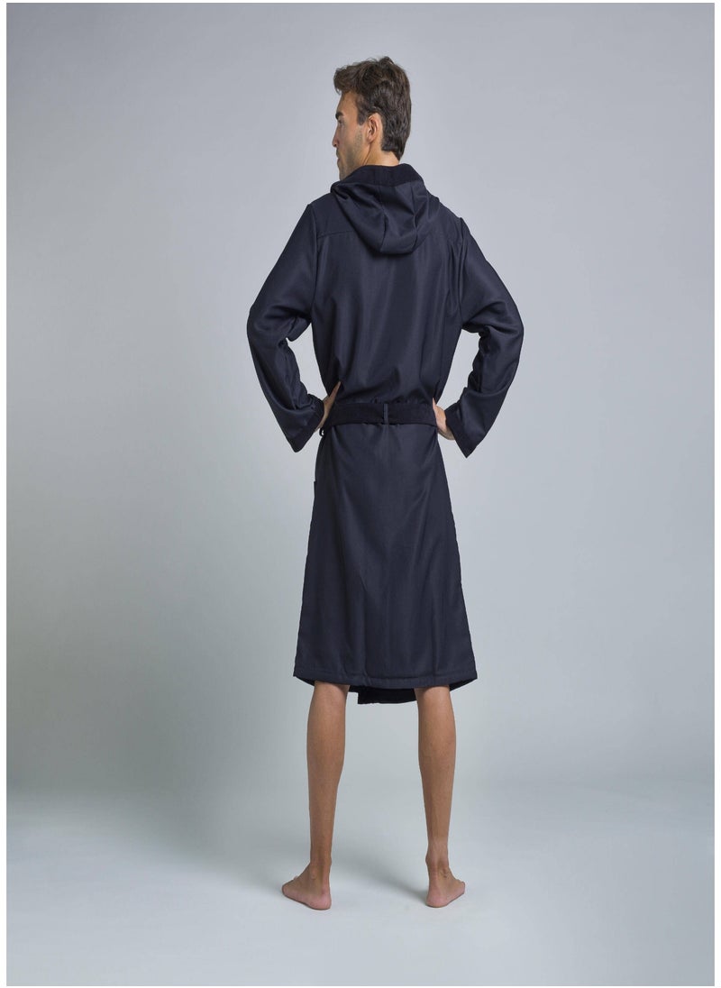 NABAIJI NABAIJI by DECATHLON, Men's Bathrobe Soft & Comfortable Black  - Image 3