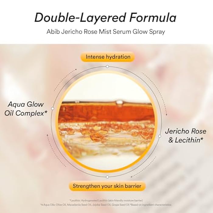 Abib Jericho Rose Mist Serum, Glow Spray 3.38 fl oz I Hydrating Essential Face Facial Body Mist Bottle, Radiance Booster, Fine Dual-Layer Oil & Serum, Vegan Skincare I 4 Types of Seed Oil - Image 3