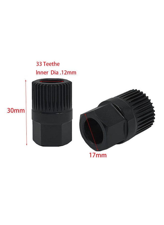 33T Alternator Clutch Generator Pulley Removal Socket Bit Tool Car Repairing Accessory
