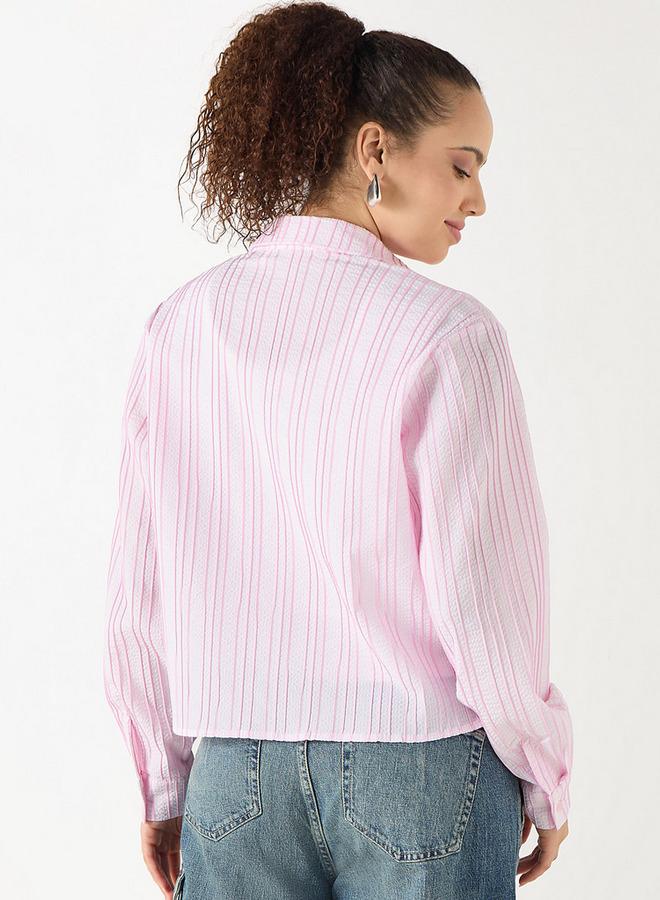 لي كوبر قميص مقلّم بأكمام طويلة وأزرار إغلاق من لي كوبر - Image 3