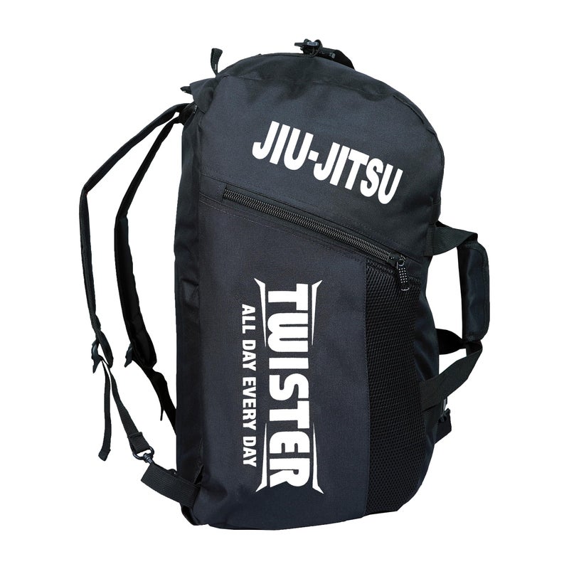 Twister Jiu Jitsu Backpack BJJ Bag Sports Duffel Bag JIU JITSU BLACK - Image 2