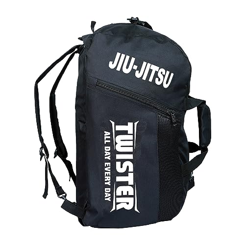 Twister Jiu Jitsu Backpack BJJ Bag Sports Duffel Bag JIU JITSU BLACK - Image 1
