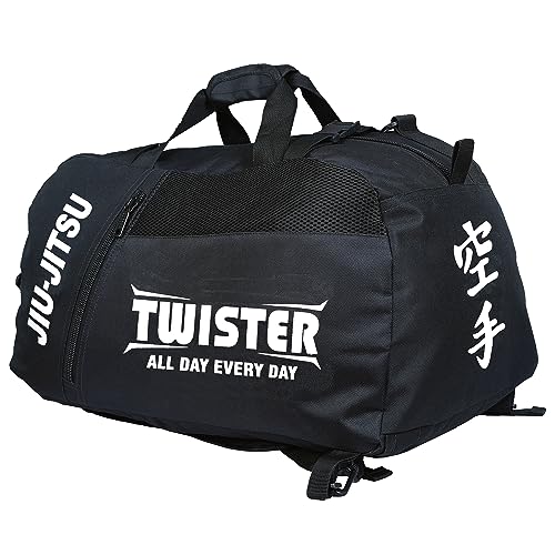 Twister Jiu Jitsu Backpack BJJ Bag Sports Duffel Bag JIU JITSU BLACK - Image 3