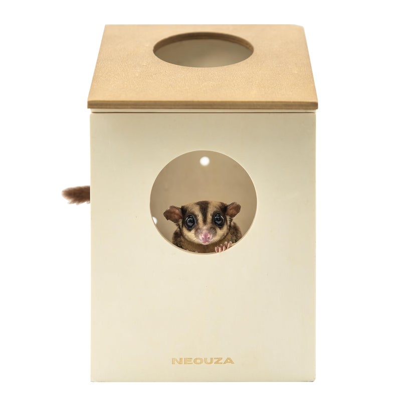 NEOUZA Sugar Glider Nest Nesting Box House for cage Small Animal AccessoriesMade of Wood Easy to CleanToys Supplies - Image 2