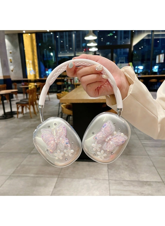 Loquat Three-Dimensional Plush Cartoon Protective Case For AppleAirpods Max Headset Headphone Protective Case erfly-Color:Stereo Panda-Model:Airpods MAX - Image 4