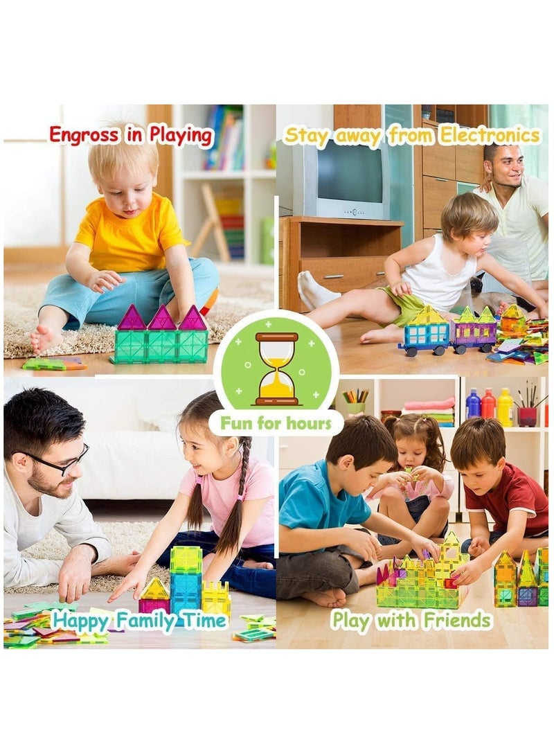 Loquat Magnetic 3D Building Blocks, 120 PCS Magnetic Tiles Building Educational for for Boys and Girls, STEM Stem Preschool Kidergarten Learning Toys - Image 3