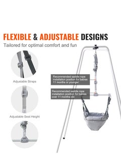 VEVOR VEVOR Baby Jumper Bouncer, Height-Adjustable Baby Jumpers with Stand, Quick-Folding Toddler Infant Jumper for 6+ Months, Indoor and Outdoor Jumper Exerciser Gift for Babies, 35LBS Loading  - Image 3