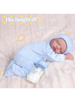 Aori Aori Lifelike Reborn Baby Dolls,18 inch Reborn Sleeping Baby Boy,Real Life Babies Doll Great Gift Set for Children  - Image 2