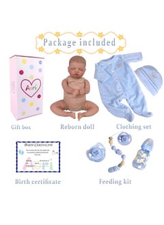 Aori Aori Lifelike Reborn Baby Dolls,18 inch Reborn Sleeping Baby Boy,Real Life Babies Doll Great Gift Set for Children  - Image 1