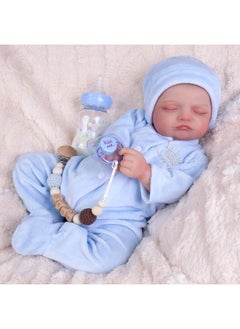 Aori Aori Lifelike Reborn Baby Dolls,18 inch Reborn Sleeping Baby Boy,Real Life Babies Doll Great Gift Set for Children  - Image 3