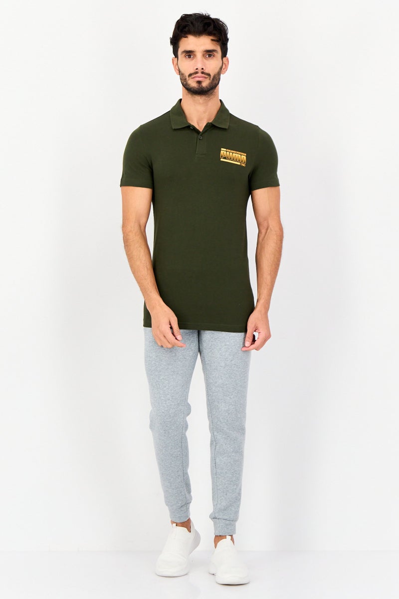 PUMA Men Slim Fit Short Sleeve Outdoor Polo Shirt, Olive - Image 4