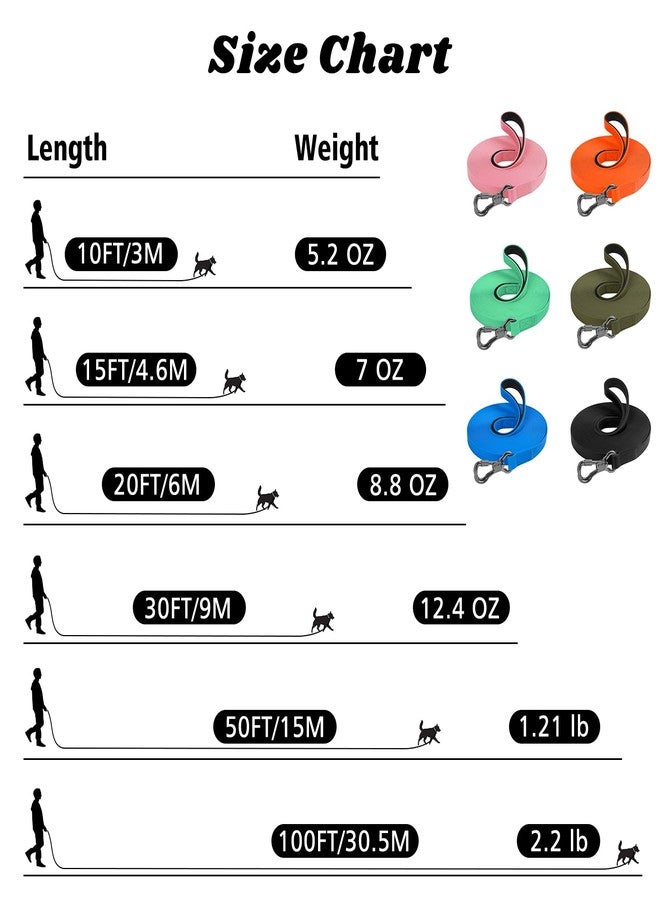 XiaZ Waterproof Long Dog Leash, Recall Training Long Line Lead for Large Medium Small Dogs Outside Walking, Playing, Camping, or Yard (10FT,Blue) - Image 3