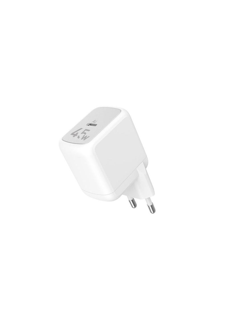 L'AVVENTO MP545 Mini GaN 45W Power Adapter with USB-C Cable 1m - White - Image 2