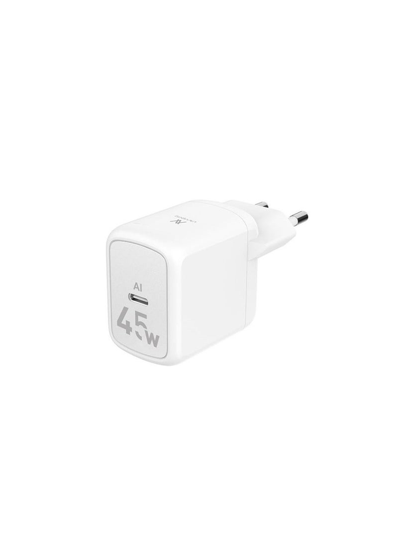 L'AVVENTO MP545 Mini GaN 45W Power Adapter with USB-C Cable 1m - White - Image 3