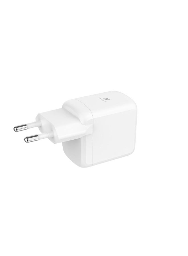 L'AVVENTO MP545 Mini GaN 45W Power Adapter with USB-C Cable 1m - White - Image 1