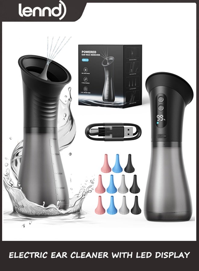 LENND Ear Wax Removal, Electric Ear Cleaner with LED Display & Dual Tank, Ear Irrigation Kit Includes 12 Tips, IPX7, Safe & Effective Cleaning for Adults & Kids, Easy to Use - Image 1