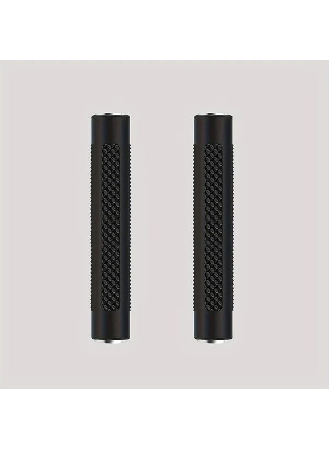 Alloy 6.35mm Female to Female Audio Adapter Black 1pc for Guitar Headset Speaker - Image 3