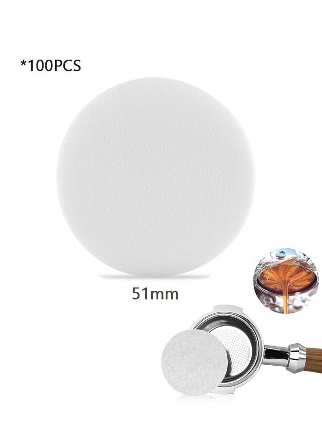 100-Piece Coffee Machine Filter Paper Special Filter Paper for Secondary Water Separation Filter Suitable for DonglingMo Fei NetEase Yan Xuan(51mm)  - Image 1