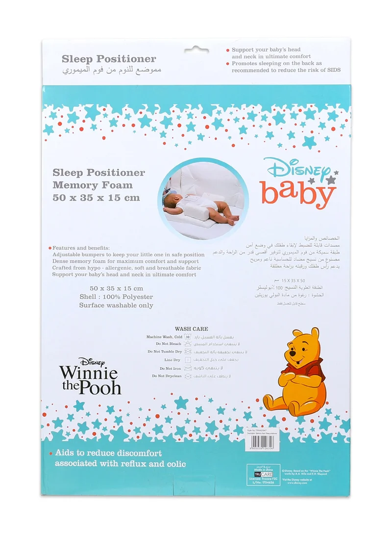 Disney  Disney Winnie The Pooh Baby Memory Foam Neck Pillow with Sleep Positioner, Baby Essentials, Soft, Washable  | Best Price UAE