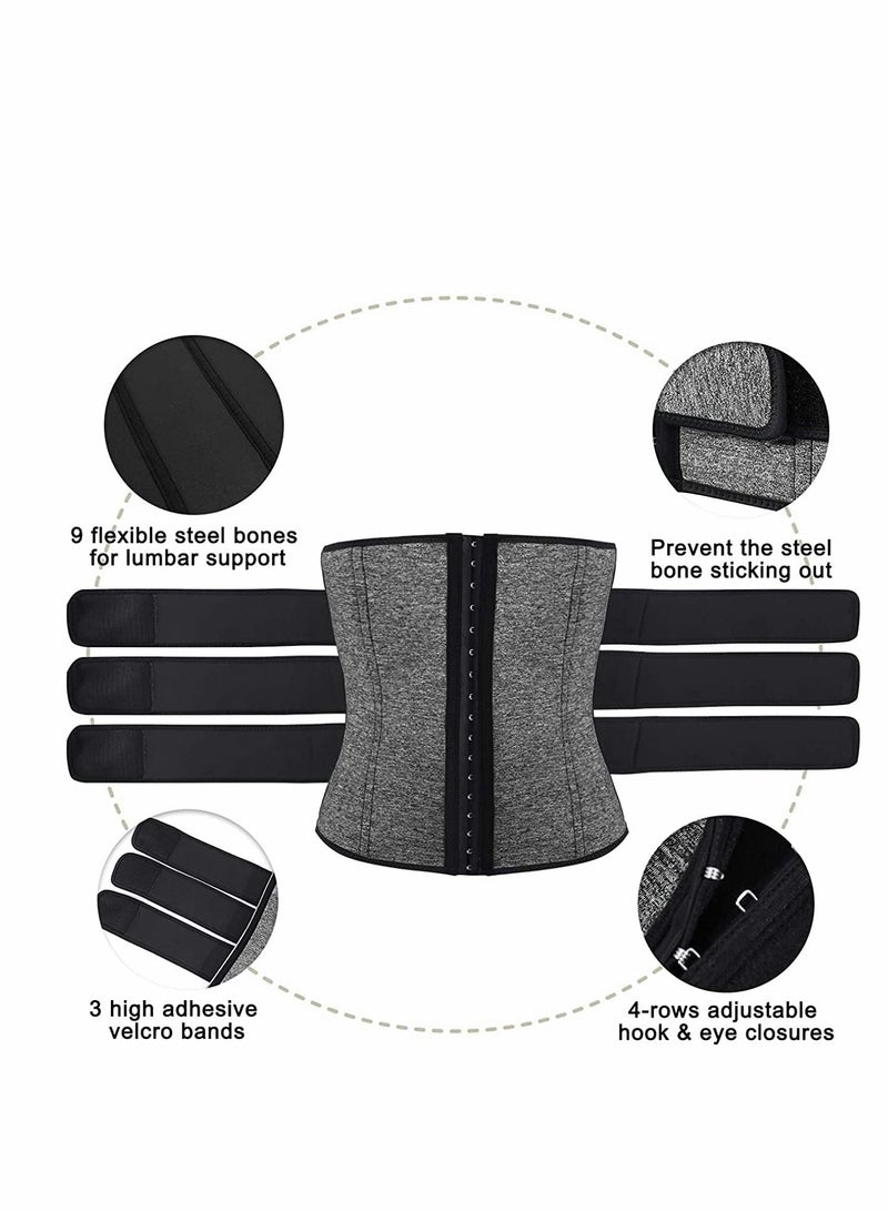 Zikra مشد الخصر للرجال، مدرب الخصر، كورسيه نيونبرين، ساونا، مشد العرق، مشد نحيف للبطن مع أحزمة XL - Image 4